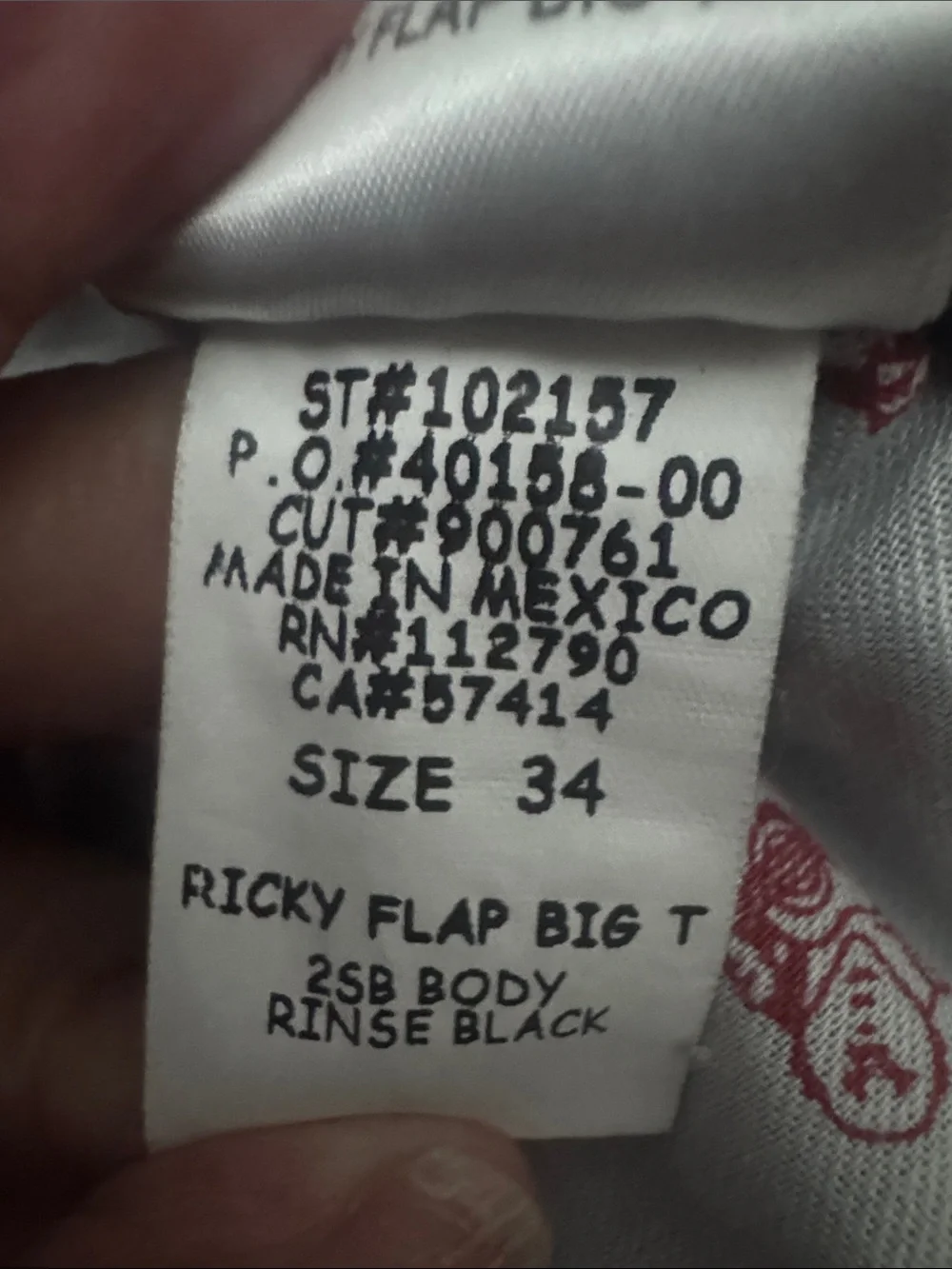 True religion men’s black straight leg  jeans